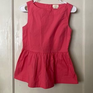 kate spade button back peplum top